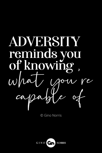 12PQ. Adversity reminds you of knowing what youre capable of
