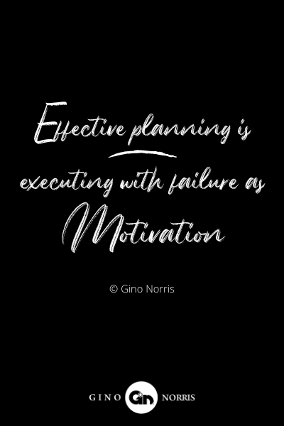 234INTJ. Effective planning is executing