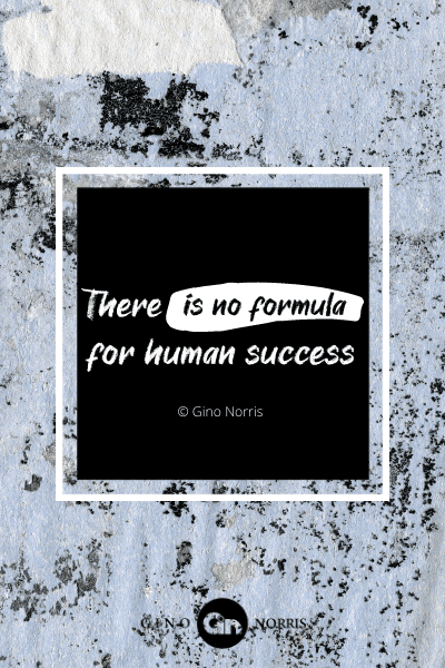 60PTQ. There is no formula for human success