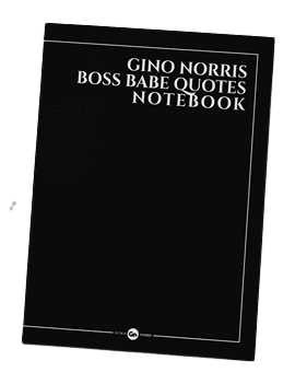 Gino Norris Boss Babe Quotes Notebook LETTER